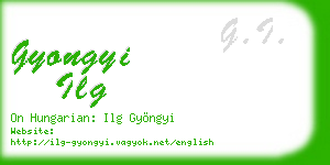 gyongyi ilg business card